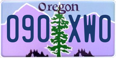 OR license plate 090XWO