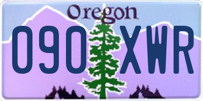 OR license plate 090XWR