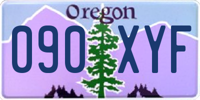 OR license plate 090XYF