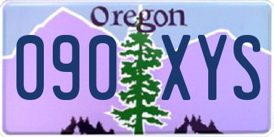 OR license plate 090XYS