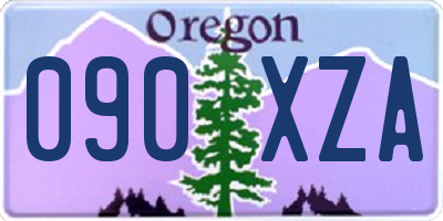 OR license plate 090XZA