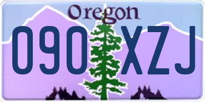 OR license plate 090XZJ
