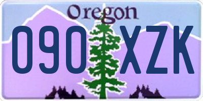 OR license plate 090XZK