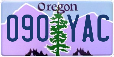 OR license plate 090YAC