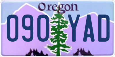 OR license plate 090YAD