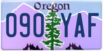 OR license plate 090YAF