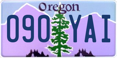 OR license plate 090YAI