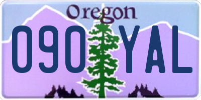 OR license plate 090YAL