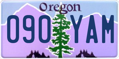 OR license plate 090YAM