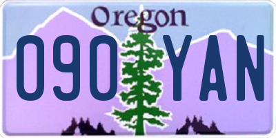 OR license plate 090YAN