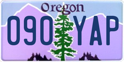OR license plate 090YAP