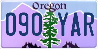 OR license plate 090YAR
