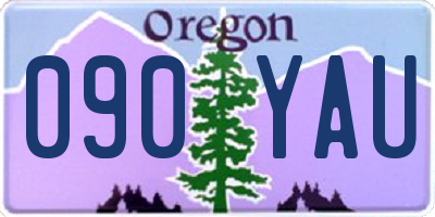 OR license plate 090YAU