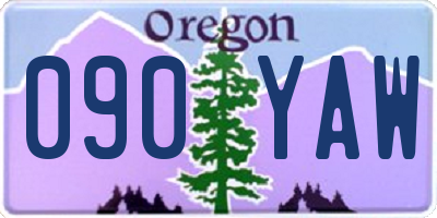 OR license plate 090YAW