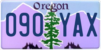 OR license plate 090YAX