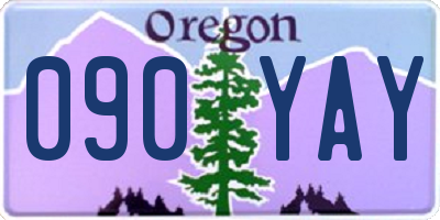 OR license plate 090YAY