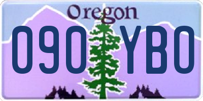 OR license plate 090YBO