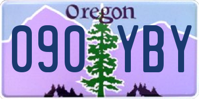 OR license plate 090YBY