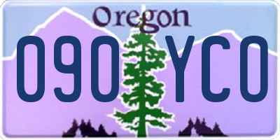 OR license plate 090YCO