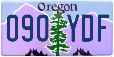 OR license plate 090YDF