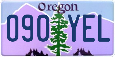OR license plate 090YEL