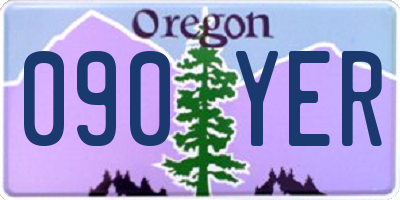 OR license plate 090YER