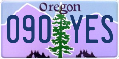 OR license plate 090YES