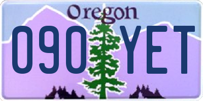 OR license plate 090YET