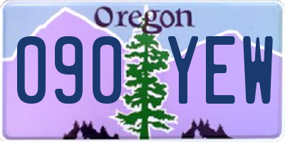 OR license plate 090YEW