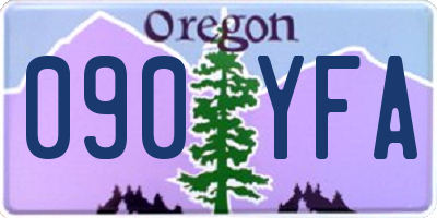 OR license plate 090YFA