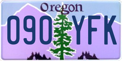 OR license plate 090YFK