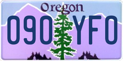 OR license plate 090YFO