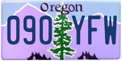 OR license plate 090YFW