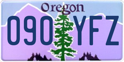 OR license plate 090YFZ