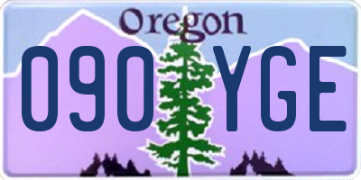 OR license plate 090YGE