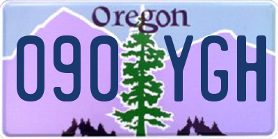 OR license plate 090YGH
