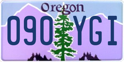 OR license plate 090YGI