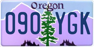OR license plate 090YGK