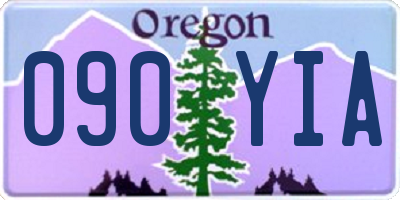 OR license plate 090YIA