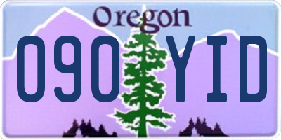 OR license plate 090YID