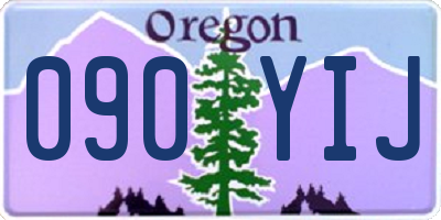 OR license plate 090YIJ