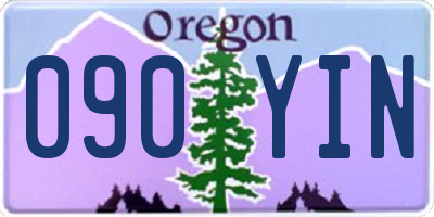 OR license plate 090YIN