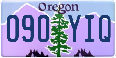 OR license plate 090YIQ