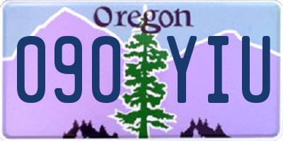 OR license plate 090YIU