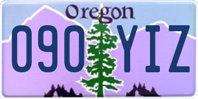 OR license plate 090YIZ