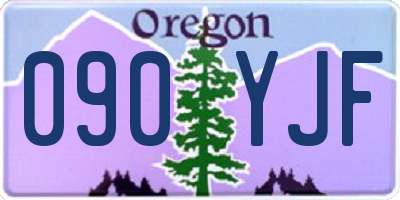 OR license plate 090YJF