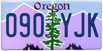 OR license plate 090YJK