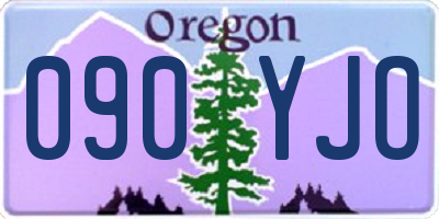 OR license plate 090YJO