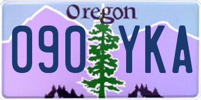 OR license plate 090YKA