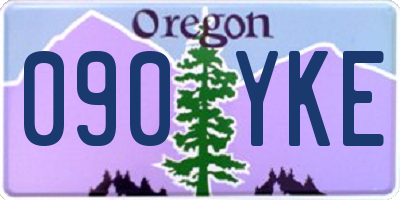 OR license plate 090YKE